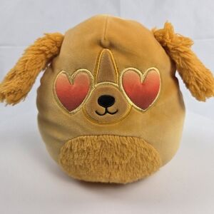 Squishmallow 7" Finley The Golden Retriever Plush Heart Eyes CUTE 2022